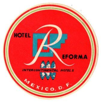 Reform Inter-Continental Hotel Luggage Label, Neal Prince